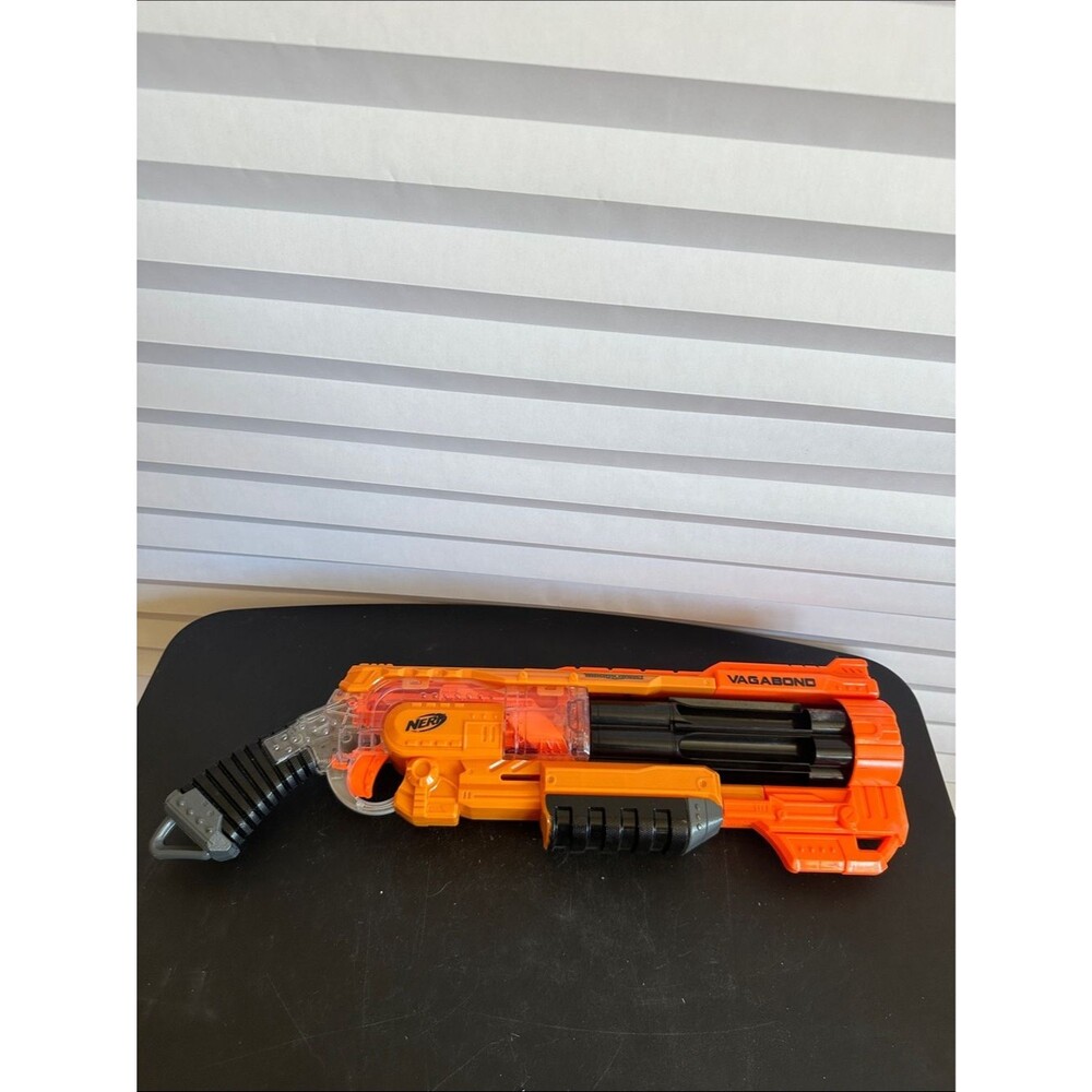 Nerf Vagabond Pump-Action Foam Dart Blaster in Bright Orange and Black